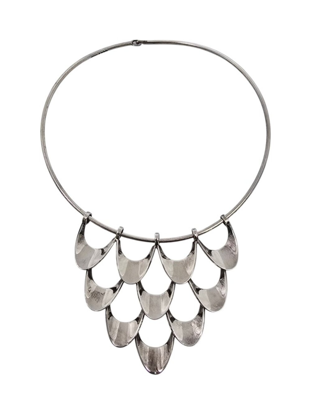 Theresia Hvorslev for Alton Modernest Fish Scale Bib Collar Necklace #25652